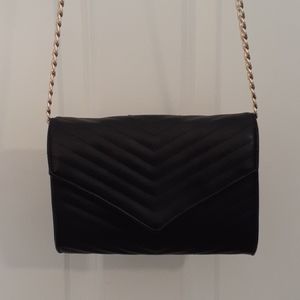 Forever 21 Black Purse/Cluth with Gold Details